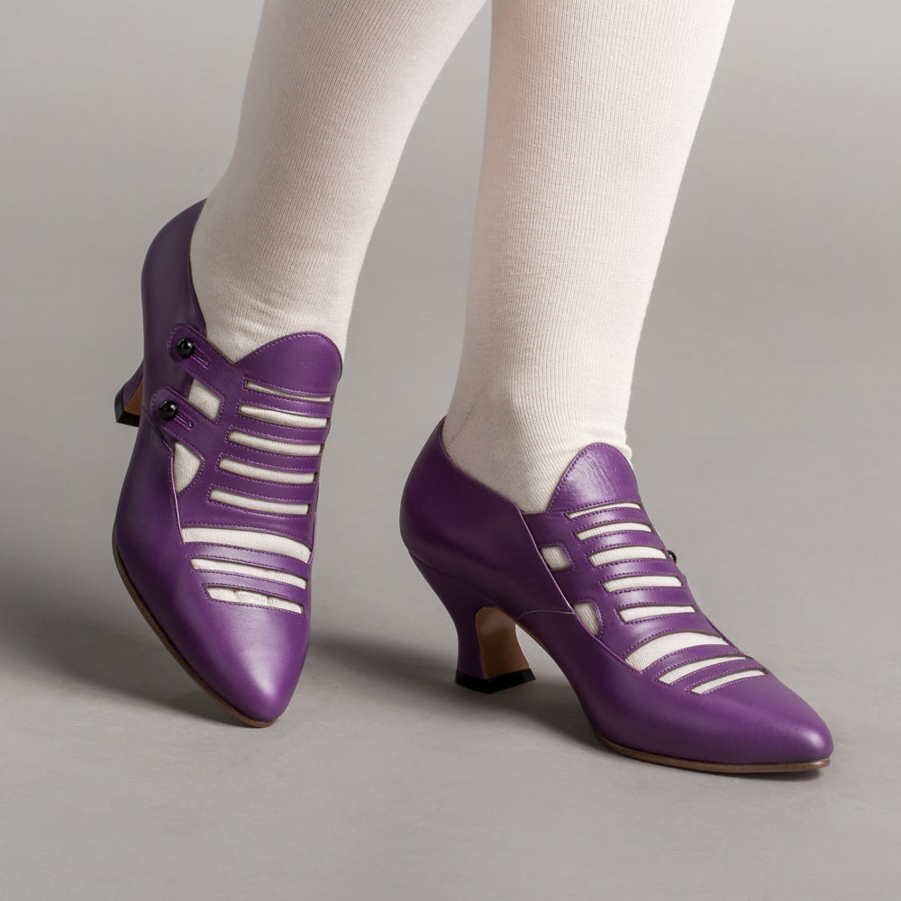 Endora Victorian Witch Shoes (Poison Purple)