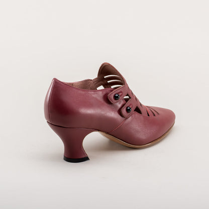 Endora Victorian Witch Shoes (Blood Red)