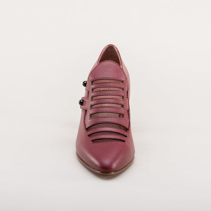 Endora Victorian Witch Shoes (Blood Red)