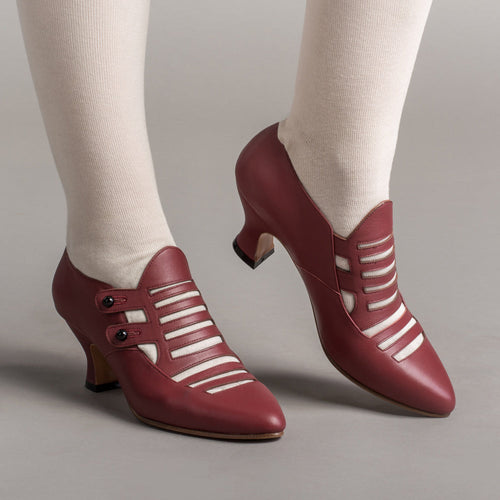 Endora Victorian Witch Shoes (Blood Red)