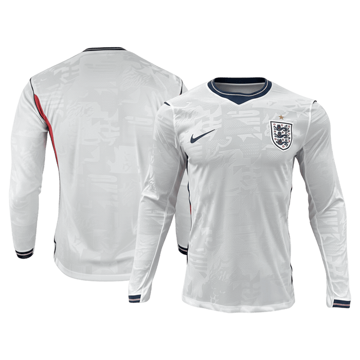 England Home Long Sleeve Player Version Jersey World Cup 2026