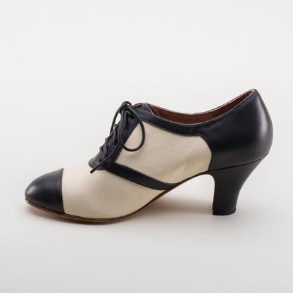 Evelyn Retro Oxfords (Tan/Black)