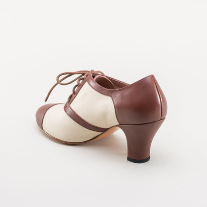 Evelyn Retro Oxfords (Tan/Brown)