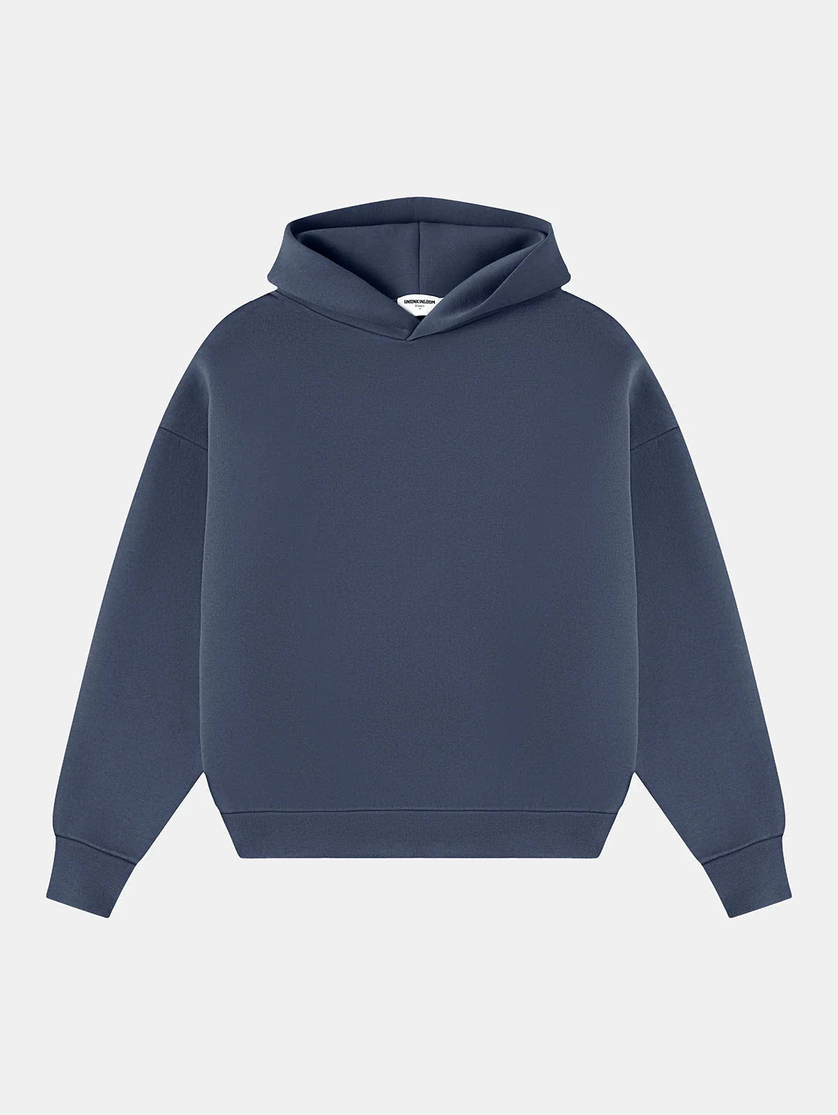 630 GSM BOXY CROPPED FIT 'GRAY BULE' HOODIE