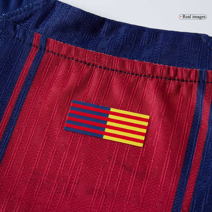 F.DE JONG #21 Barcelona Home Authentic Soccer Jersey 2025/26