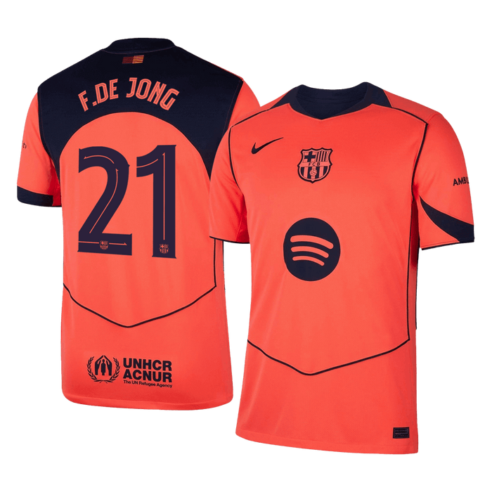 F.DE JONG #21 Barcelona Third Away Soccer Jersey 2025/26 -UCL