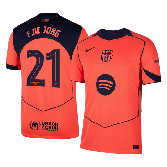F.DE JONG #21 Barcelona Third Away Soccer Jersey 2025/26 -UCL