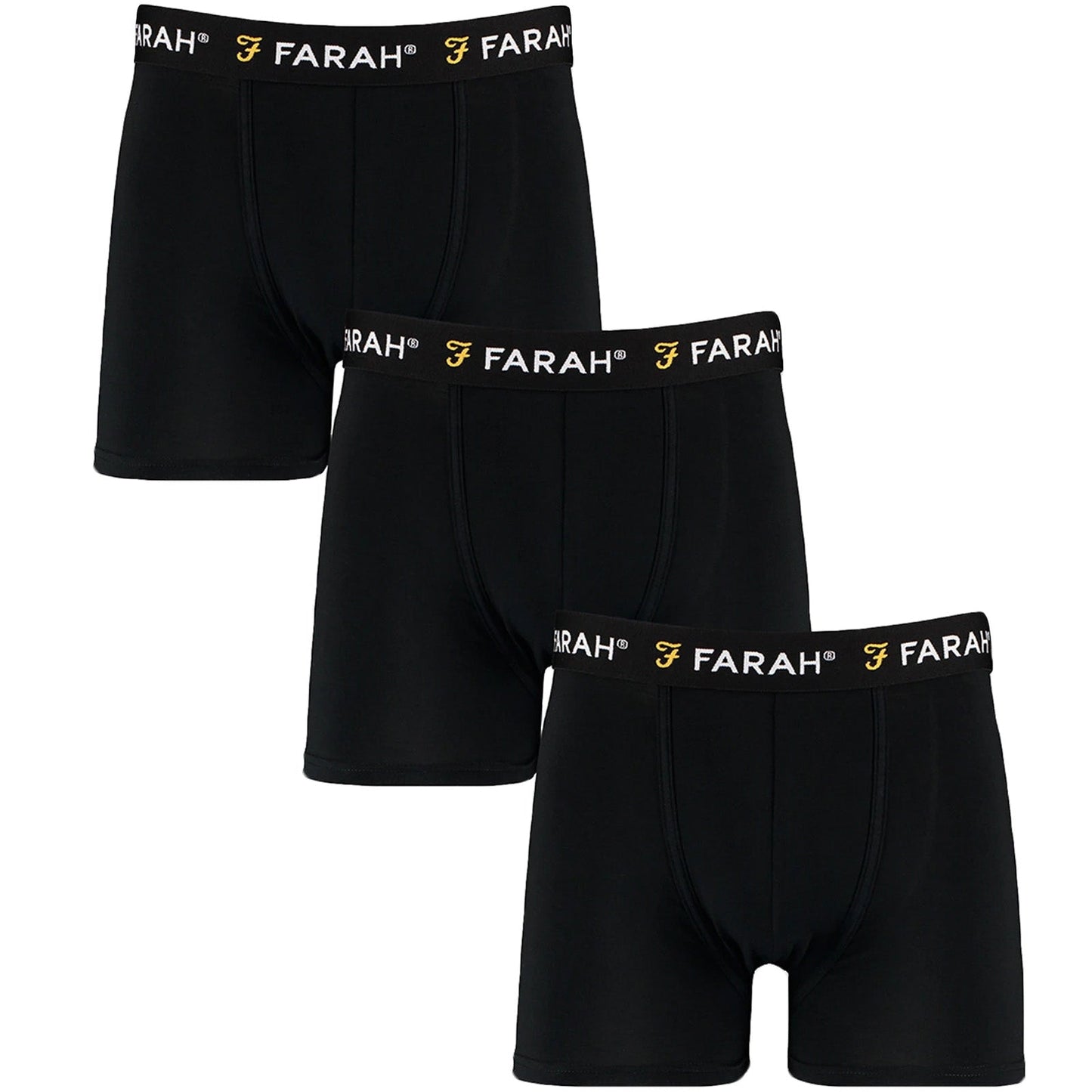 3 Pack Farah Mens Saginaw Boxer Shorts - Assorted