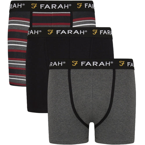 3 Pack Farah Mens Hagon Boxer Shorts - Assorted