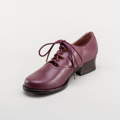 Ghillie Vintage Lace-Up Shoes (Merlot)