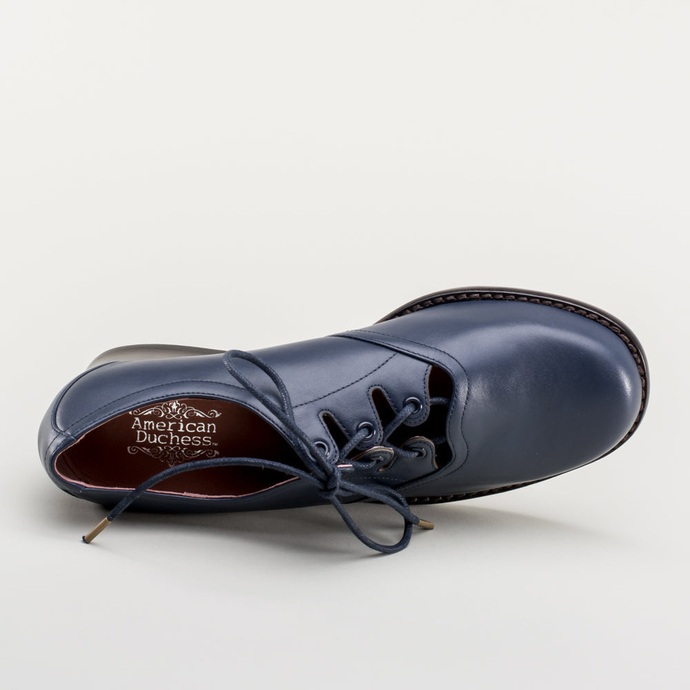 Ghillie Vintage Lace-Up Shoes (Navy)