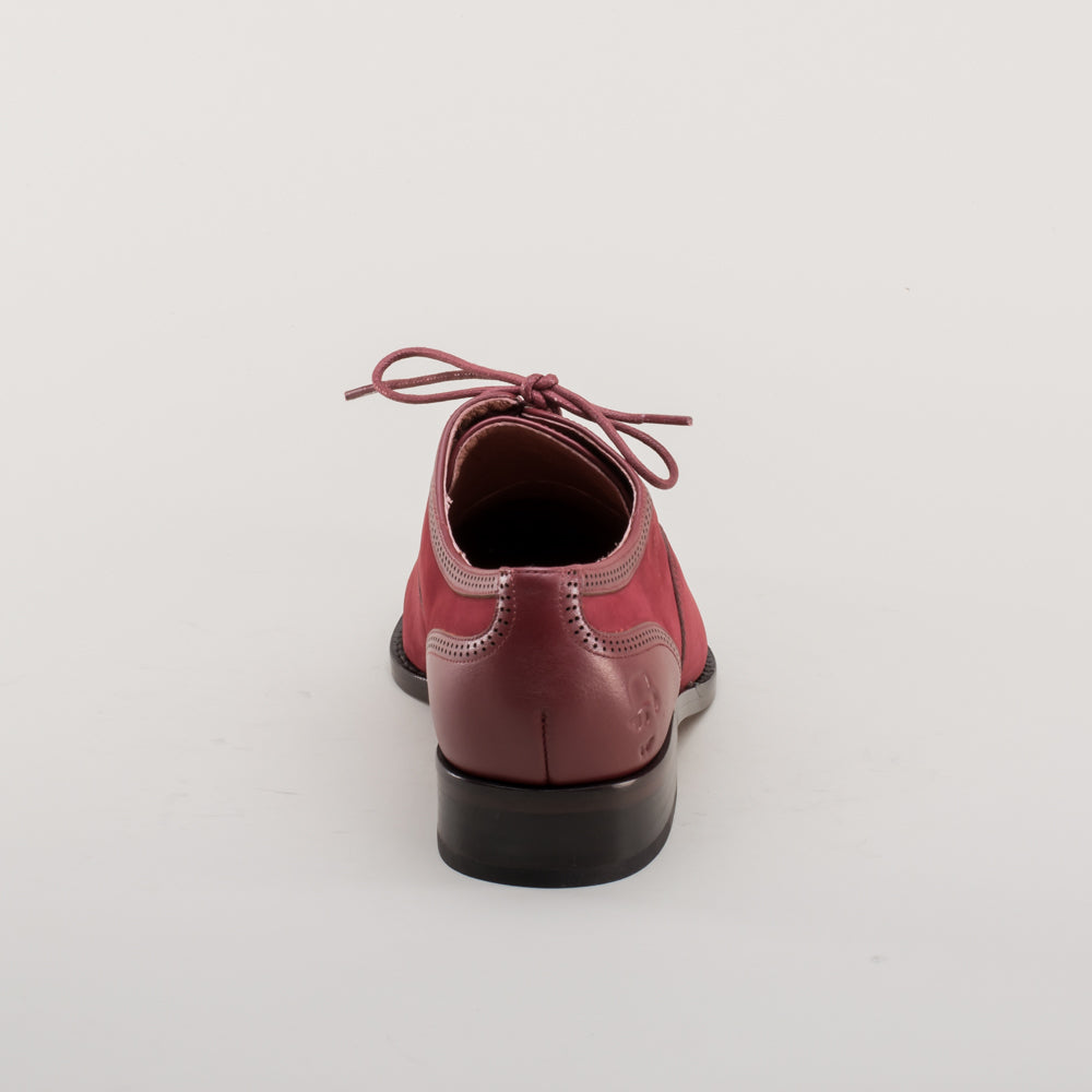 Gladys Vintage Cap Toe Oxfords (Oxblood)