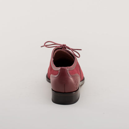 Gladys Vintage Cap Toe Oxfords (Oxblood)