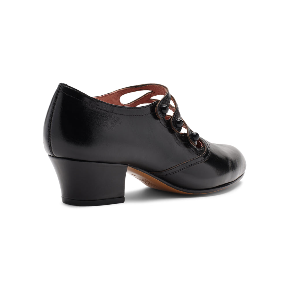 Gloria Edwardian Shoes (Black)