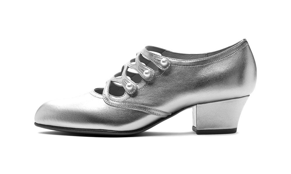 Gloria Edwardian Shoes Wide (Pale Gold)