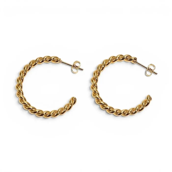 Gold Twisted Rope Hoop
