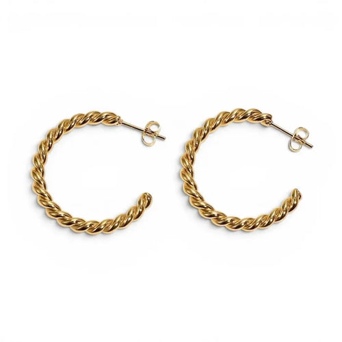 Gold Twisted Rope Hoop