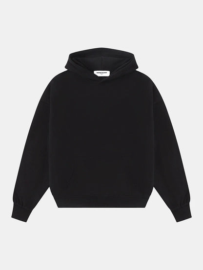 360 GSM CROPPED FIT 'BLACK' HOODIE