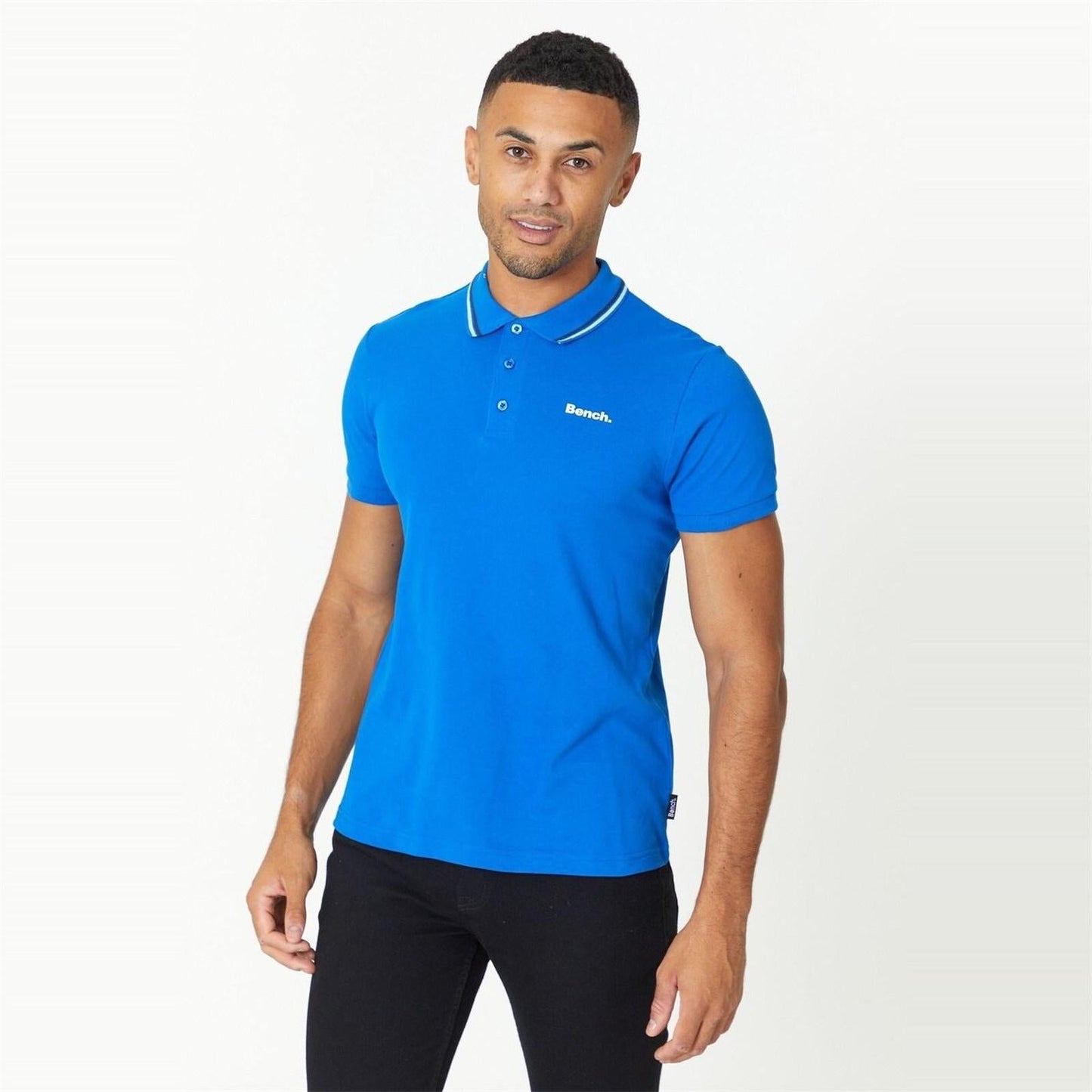 Bench Mens Gruff Short Sleeve Twin Tipped Polo Shirt