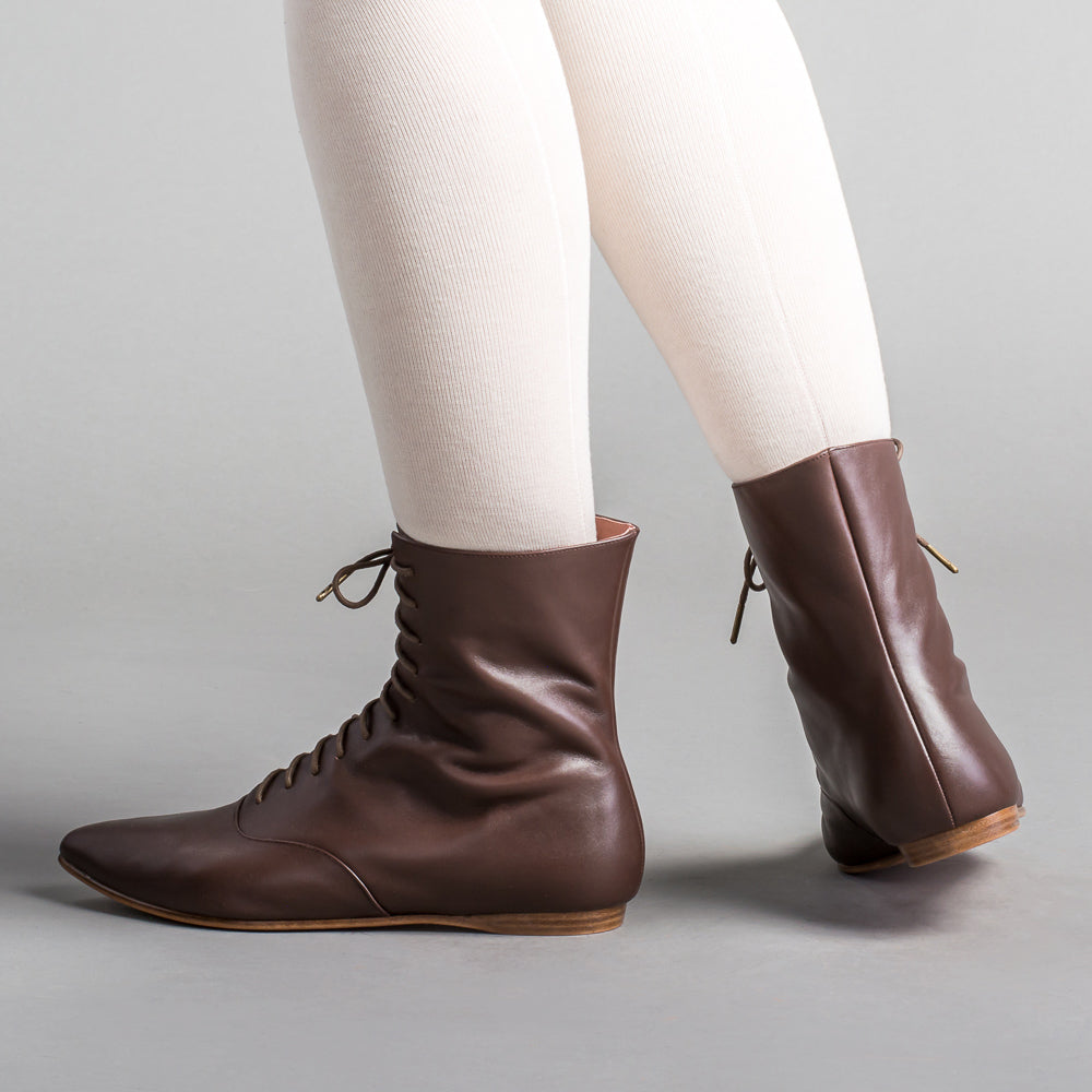 Hartfield Regency Leather Boots (Brown)