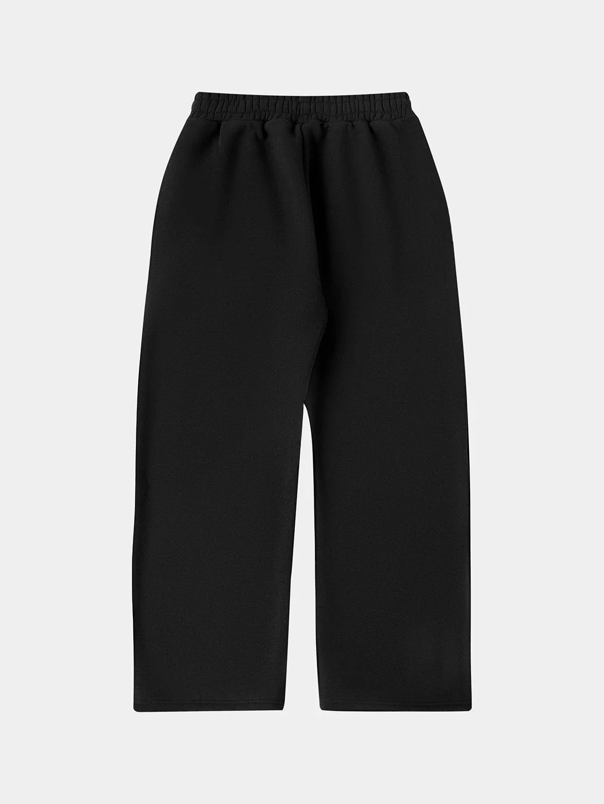 500 GSM LOOSE FIT WIDE LEG 'BLACK' SWEATPANTS