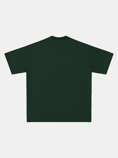 280 GSM LOOSE FIT 'DARK GREEN' T-SHIRT