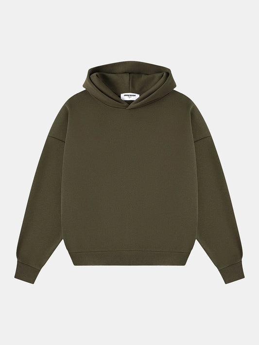 500 GSM BOXY CROPPED 'OLIVE' HOODIE