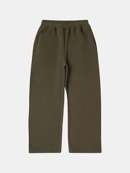500 GSM LOOSE FIT WIDE LEG 'OLIVE' SWEATPANTS