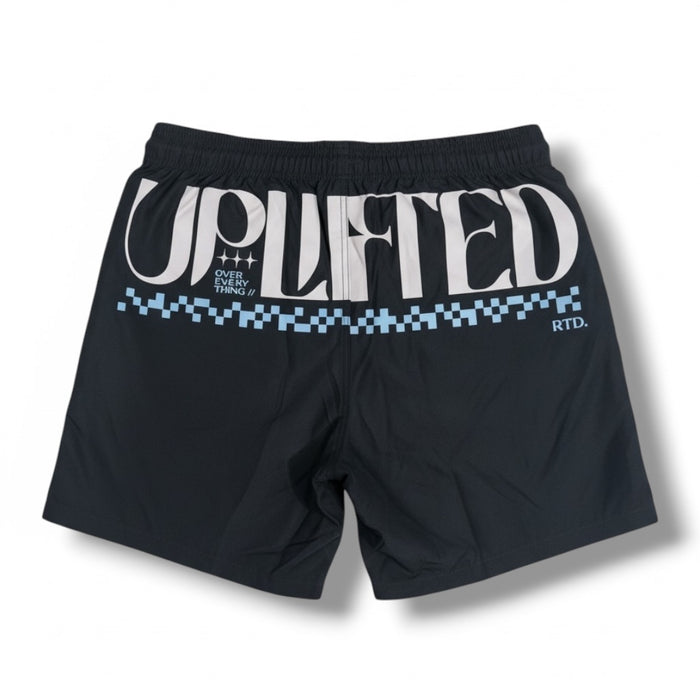 Black Highly Undrtd 'Up Lifted Experience' shorts, casual athletic shorts with a comfortable fit and stylish design.