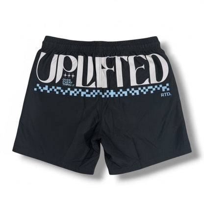 Black Highly Undrtd 'Up Lifted Experience' shorts, casual athletic shorts with a comfortable fit and stylish design.
