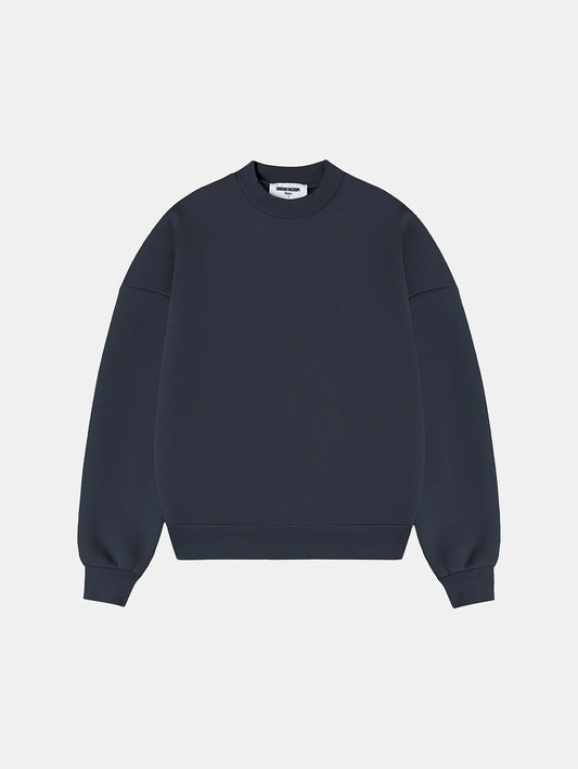 630 GSM BOXY CROPPED FIT 'STONE COAL' CREWNECK