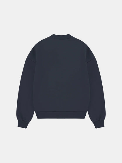 630 GSM BOXY CROPPED FIT 'STONE COAL' CREWNECK