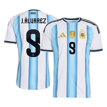 J. ALVAREZ #9 Argentina Home Player Version Jersey World Cup 2026