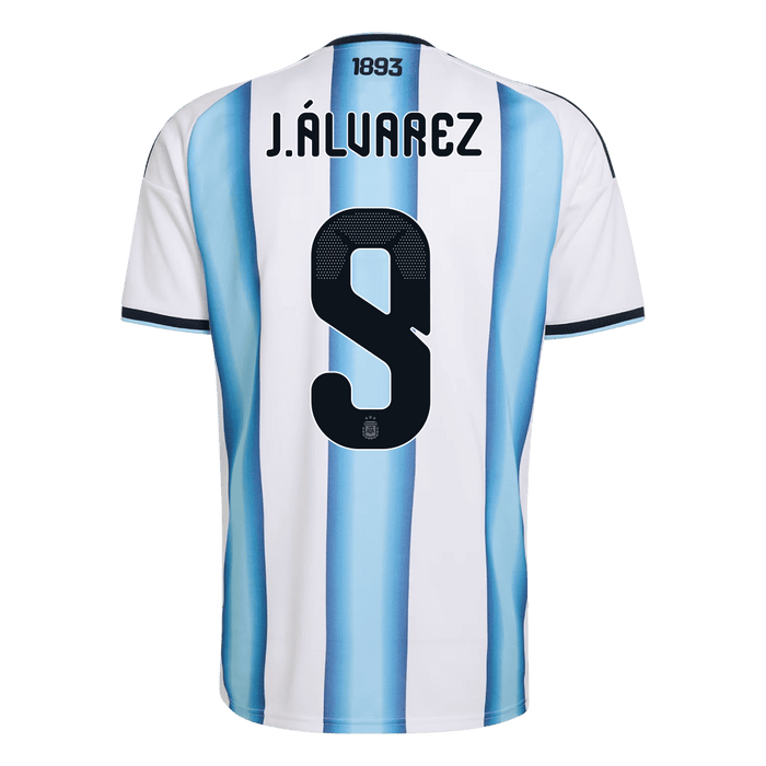 J. ALVAREZ #9 Argentina Home Soccer Jersey World Cup 2026