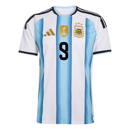 J. ALVAREZ #9 Argentina Home Soccer Jersey World Cup 2026