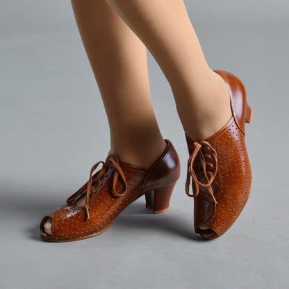 Jenny Vintage Oxfords (Chestnut Brown)