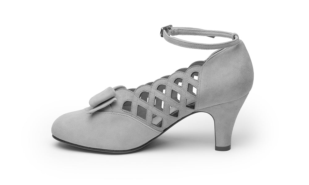 Jessie Vintage Pumps Wide (Pink Suede)