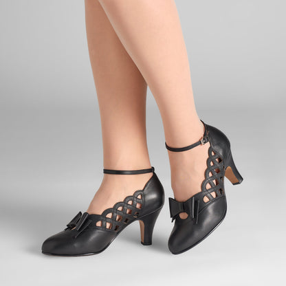 Jessie Vintage Pumps Wide (Black)
