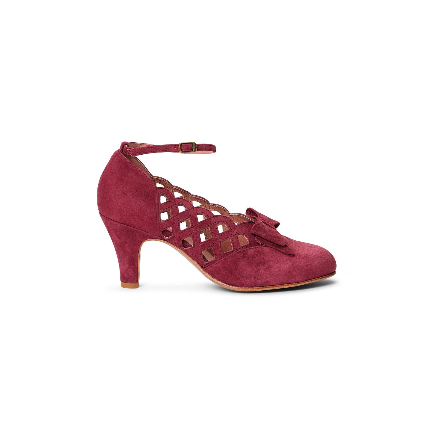 Jessie Vintage Pumps (Wine Suede)