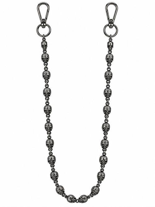 Jewelry Essentials 'Skulls' Pocket Chain (Smoke Grey)