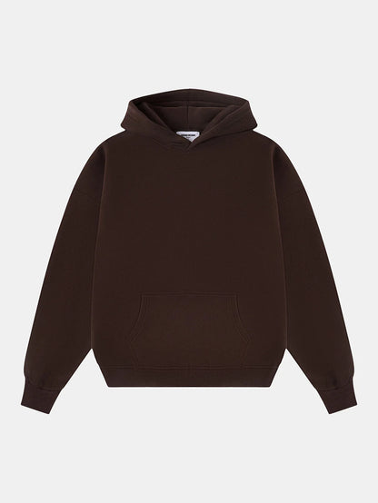 360 GSM CROPPED FIT 'BROWN' HOODIE
