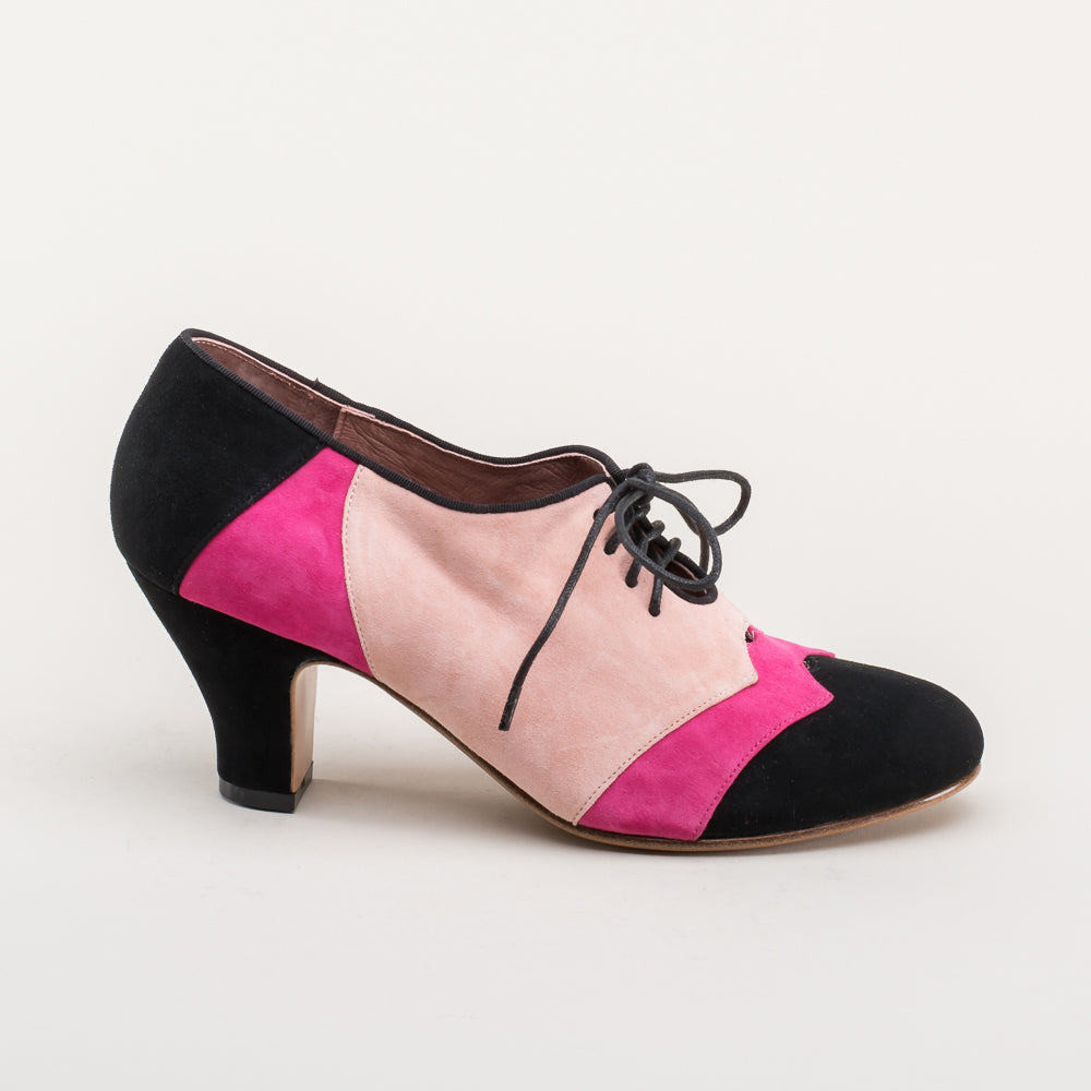 Karolina Retro Oxfords (Pink/Black)