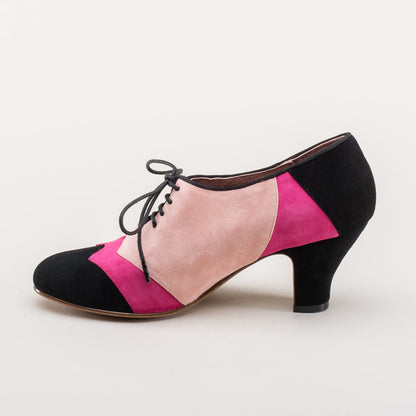 Karolina Retro Oxfords (Pink/Black)