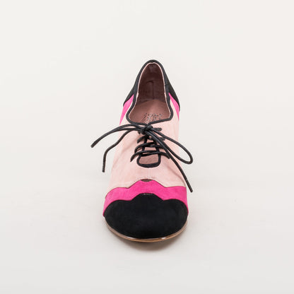 Karolina Retro Oxfords (Pink/Black)