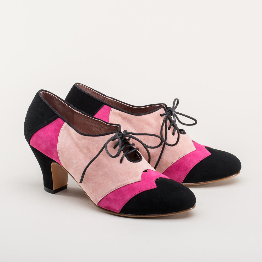Karolina Retro Oxfords (Pink/Black)