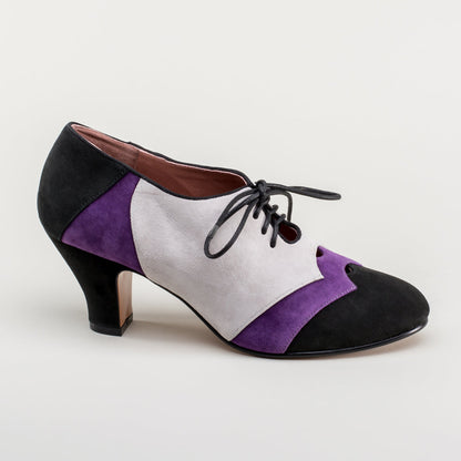Karolina Retro Oxfords (Black/Purple/Grey)