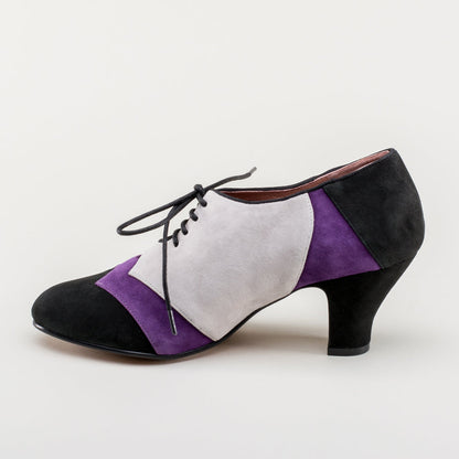 Karolina Retro Oxfords (Black/Purple/Grey)