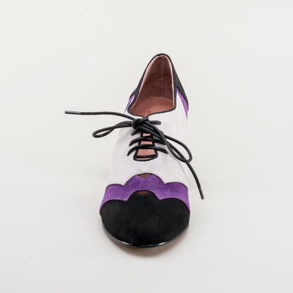 Karolina Retro Oxfords (Black/Purple/Grey)