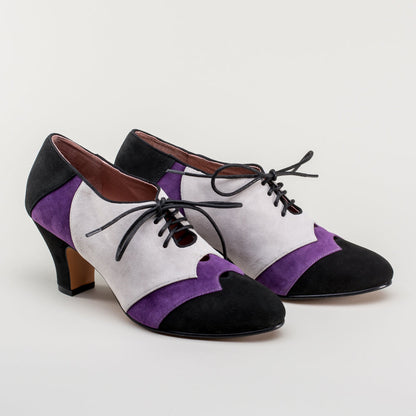 Karolina Retro Oxfords (Black/Purple/Grey)