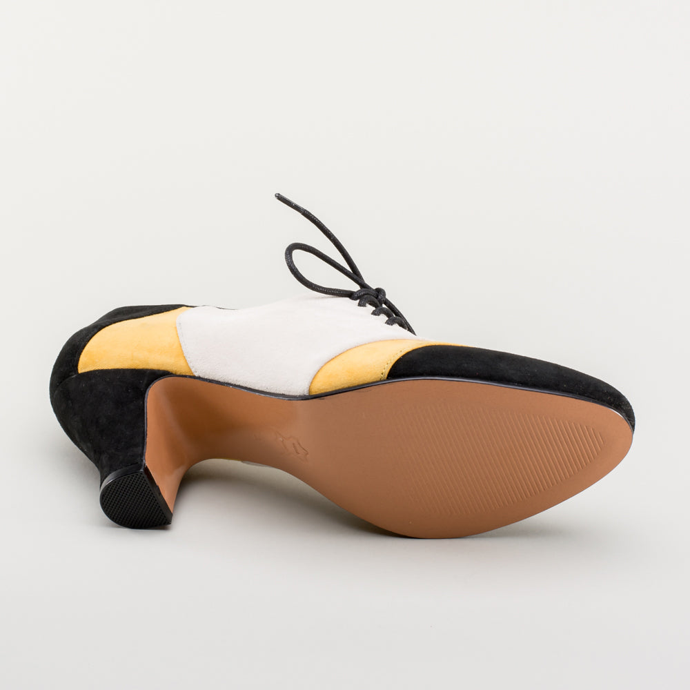 Karolina Retro Oxfords (Black/Yellow/Ivory)